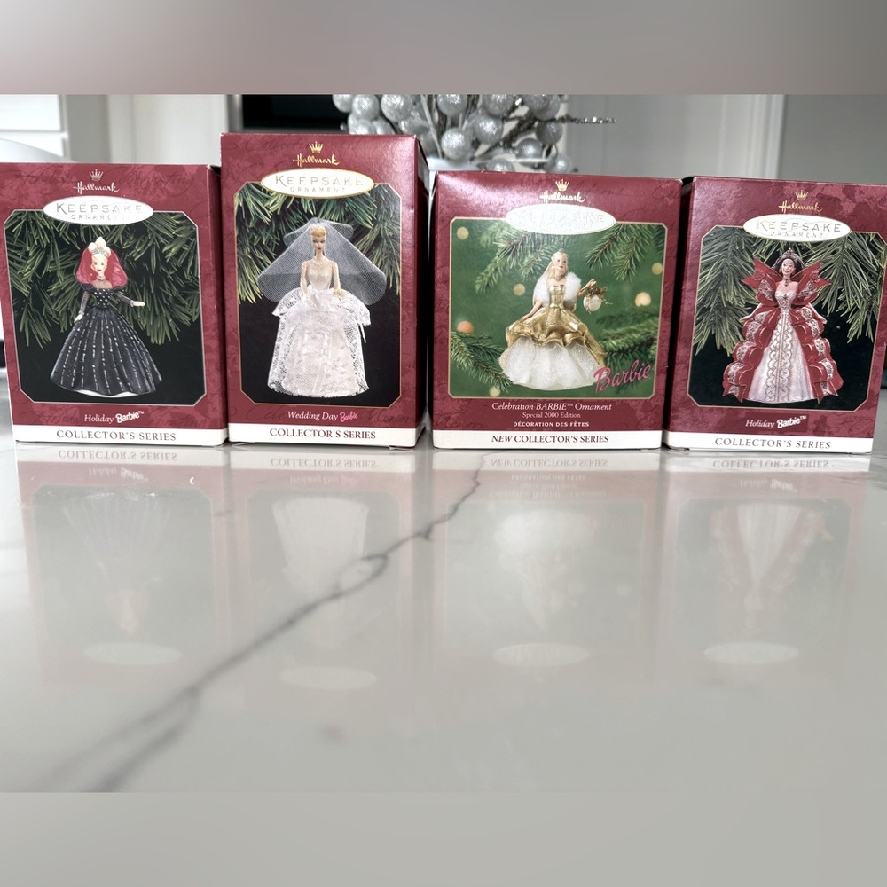 Hallmark Keepsake Collector's Series Ornaments - Red, White, Green all 4